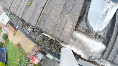 Mossy Gutter - Before Cleaning